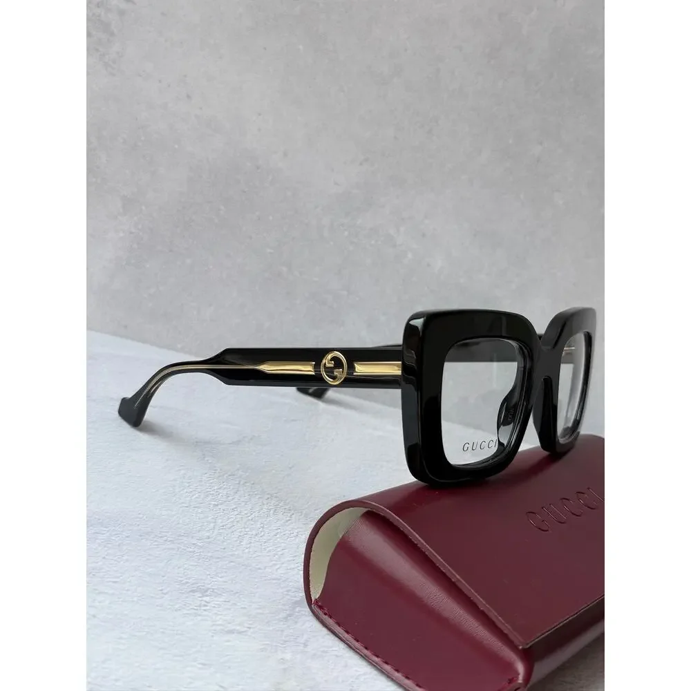 NEW Gucci GG1554O Black Thick Rim Eyeglasses Frames